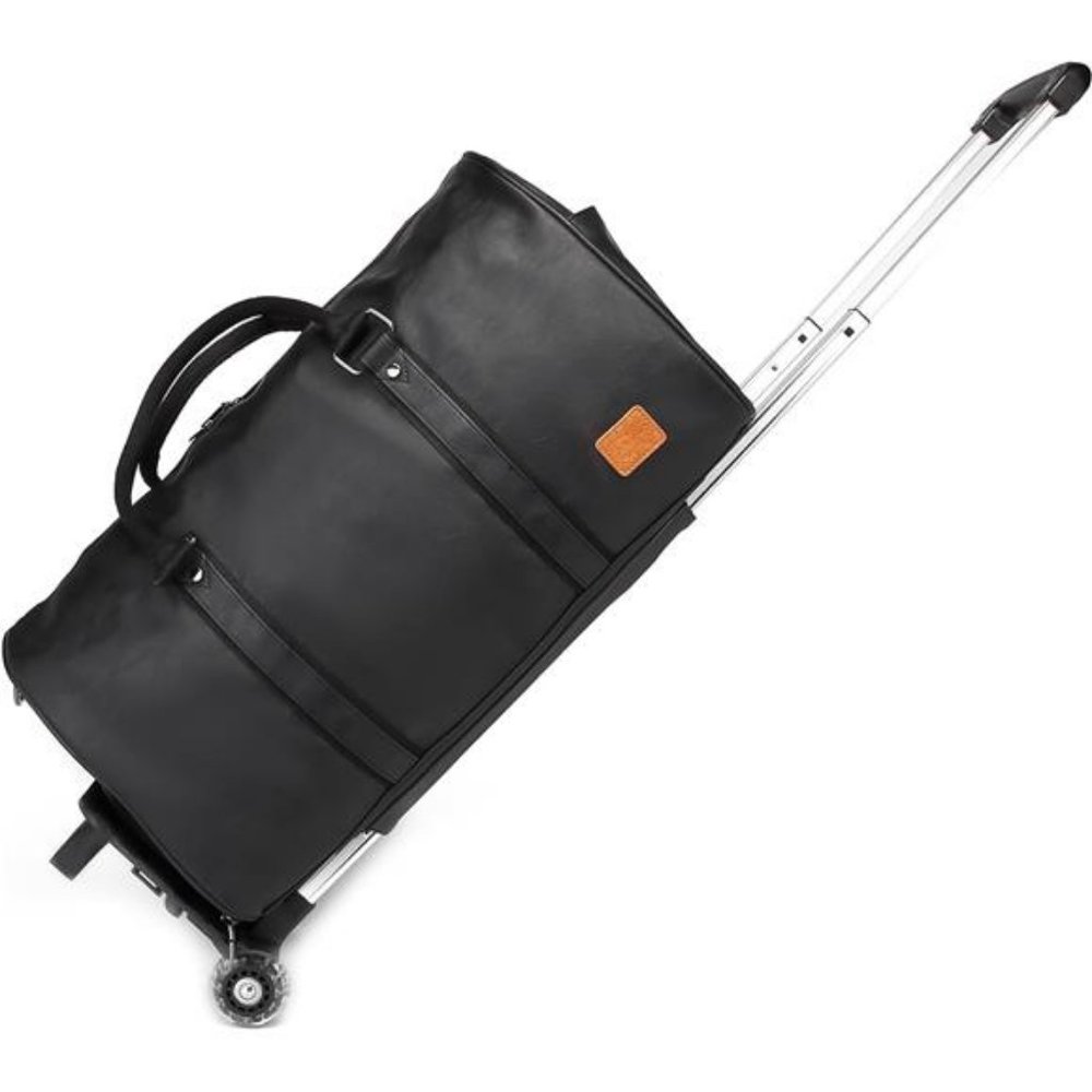 Rolling Duffel Bags with Wheels, Waterproof with Removable Rollers Black